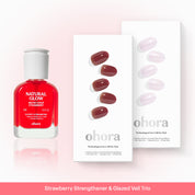 [7% OFF Strengthener x Nail] Strawberry & Glazed Veil Trio