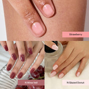 [7% OFF Strengthener x Nail] Strawberry & Glazed Veil Trio
